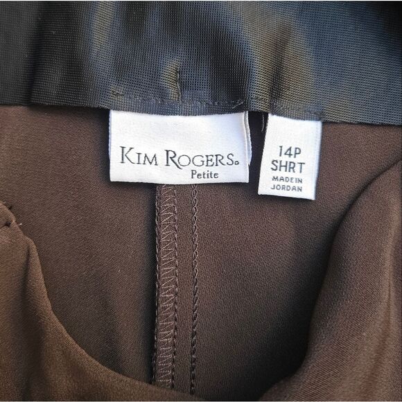 Kim Rogers Tummy Control Brown Dress Pants Size 14 - Picture 9 of 10